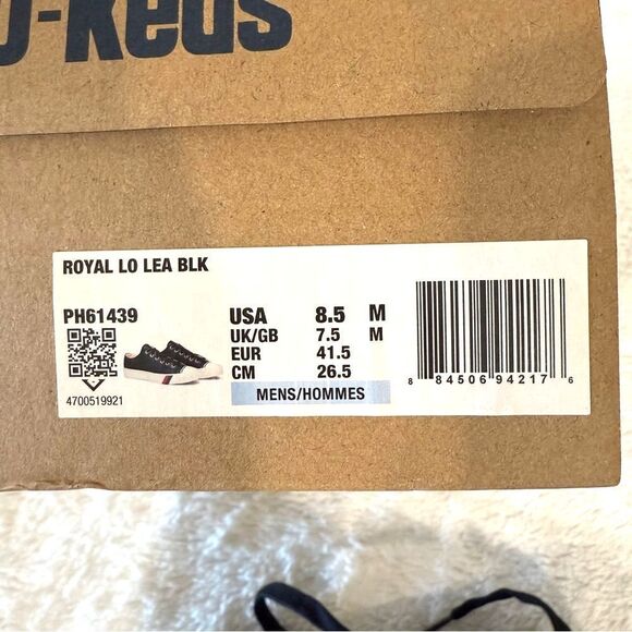PRO-KEDS Royal Lo Lea Men's Black Leather Sneakers Size 8.5 - Picture 2 of 6